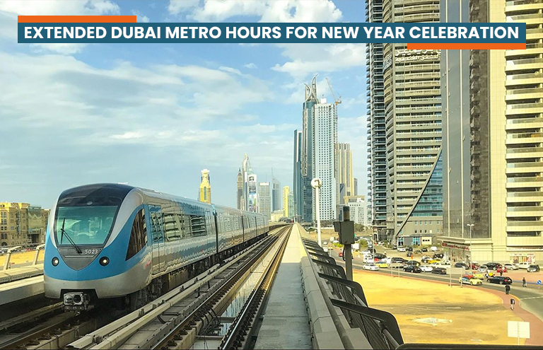 Dubai Metro Hours Extended for New Year Celebration