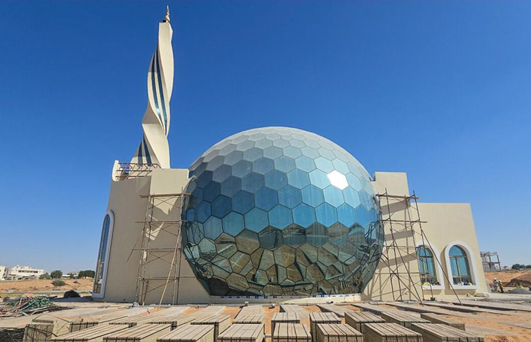 New Mosque with Striking Glass Dome Opening Soon in Sharjah